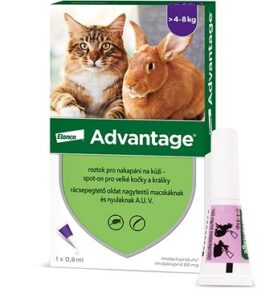 Advantage 1 × 0,8 ml – spot-on pro velké kočky a králíky