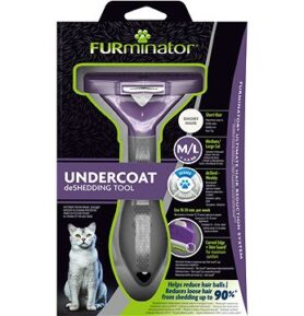 FURminator hrablo na krátkou srst kočka M/L