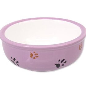MAGIC CAT Miska keramická kočicí tlapka fialová 13 × 5 cm 0,33 l