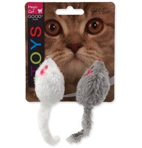 MAGIC CAT hračka myšky chrastící s catnip 11 cm 2 ks