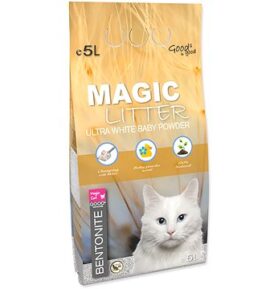 MAGIC PEARLS Kočkolit ML Bentonite Ultra White Baby Powder 5L