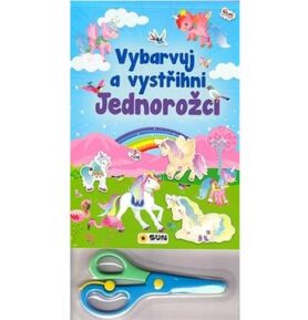 Vybarvuj a vystřihni Jednorožci