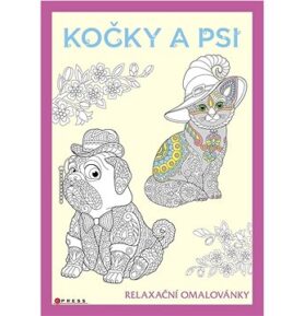 Psi a kočky Relaxační omalovánky