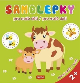 Samolepky pro malé děti/pre malé deti: zelený sešit/zošit