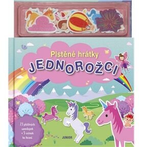 Plstěné hrátky Jednorožci: + 28 plstěných samolepek a 5 scén ke hraní