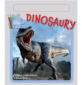 Dinosaury: Knižka s omaľovánkami a skladačkami