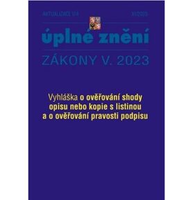 Aktualizace 2023 V/4 - Vyhláška o ověřování shody opisu nebo kopie s listinou: Obecní úřady