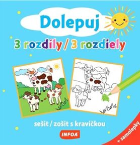 Dolepuj 3 rozdíly/3 rozdiely: sešit/zošit s kravičkou