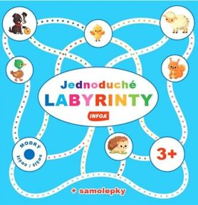 Jednoduché labyrinty Modrý sešit/zošit: + samolepky