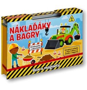 Náklaďáky a bagry: Omalovánky s aktivitami