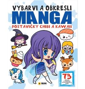 Manga postavičky Chibi a Kawaii: Vybarvi a obkresli