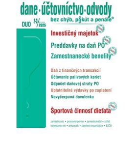 DUO 2-3/2025  – Dane, účtovníctvo, odvody bez chýb, pokút a penále