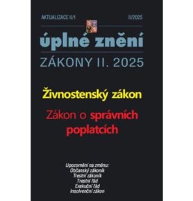 Aktualizace Živnostenský zákon: Zákon o správních poplatcích