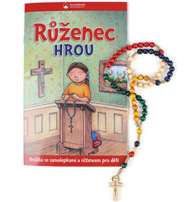 Růženec hrou: Knížka se samolepkami a růžencem pro děti