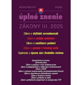Aktualizácia III/3 2025 Zamestnanosť a pobyt cudzincov: Pomoc v hmotnej núdzi
