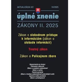 Aktualizácia II/2 2025 Sloboda informácií: Trestný zákon a Policajný zbor