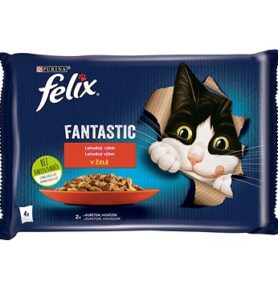 Felix Fantastic s hovězím a kuřetem v želé  4 x 85 g