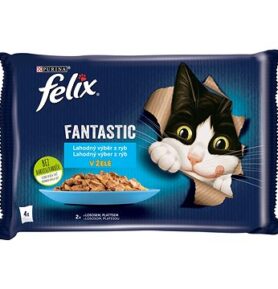 Felix Fantastic s lososem a platýsem v želé 4 x 85 g