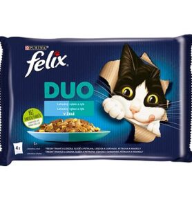Felix Fantastic DUO treska a losos, losos a sardinky, sleď a pstruh, pstruh a makrela 4 x 85 g
