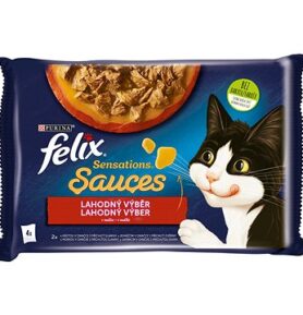 Felix Sensations Sauces s krůtou a jehněčím v lahodné omáčce 4 x 85 g