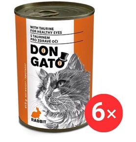 Don Gato Konzerva pro kočky s králičím 6 × 415 g
