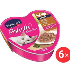 Vitakraft Cat mokré krmivo Poésie Création kuře a krůta 6 × 85 g