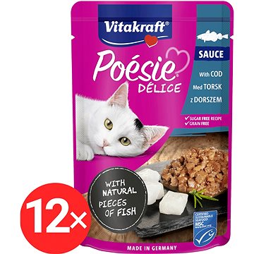Vitakraft Cat mokré krmivo Poésie Délice treska 12 × 85 g