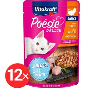 Vitakraft Cat mokré krmivo Poésie Délice krůtí Junior 12 × 85 g