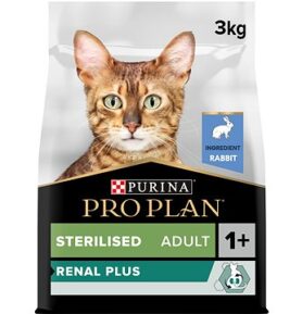 Pro Plan Cat Sterilised Renal Plus granule pro kastrované kočky s králíkem 3 kg