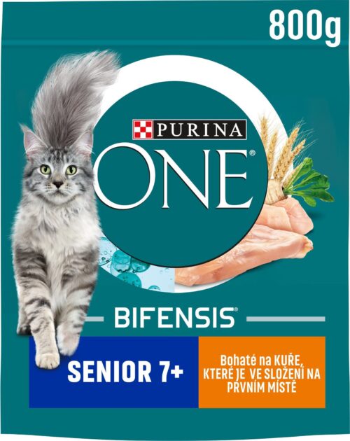 Purina ONE Bifensis Senior 7+ s kuřetem a celozrnnými obilovinami 800 g