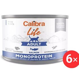 Calibra Cat Life konzerva pro dospělé kočky s lososem 6 × 200 g