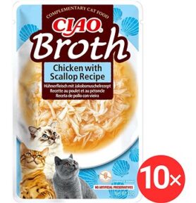 Ciao Churu Cat Broth Vývar kuřecí a hřebenatková receptura 10 × 40 g