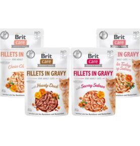 Brit Care Cat Fillets in Gravy Ochutnávkový mix 4 x 85 g