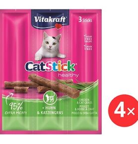 Vitakraft Cat Stick pochoutka kuře/tráva 3 × 6 g 4 ks