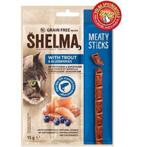 Shelma bezobilné masové tyčinky s pstruhem a borůvkami 15 g