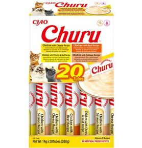 Ciao Churu Cat BOX kuřecí a hovězí výběr 20 × 14 g