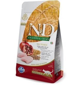 N&D Ancestral Grain Cat Neutered Chicken & Pomegranate 10 kg