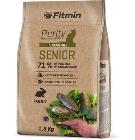 Fitmin Purity Cat Senior s čerstvým králičím pro dospělé a stárnoucí kočky 1,5 kg