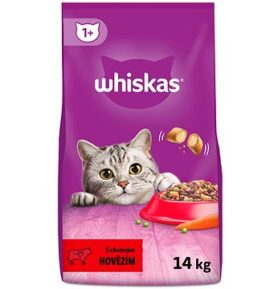 Whiskas granule hovězí pro dospělé kočky 14 kg