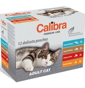 Calibra Cat Premium Kapsičky pro dospělé kočky multipack 12 × 100 g