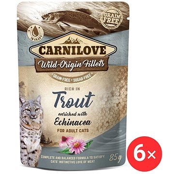 Carnilove Cat Pouch Rich in Trout Enriched with Echinacea 6 × 85 g