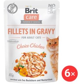 Brit Care Cat Fillets in Gravy Choice Chicken 6 × 85 g