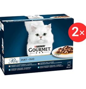 Gourmet Perle multipack minifiletky ve šťávě – rybí Duo 12 × 85 g 2 ks
