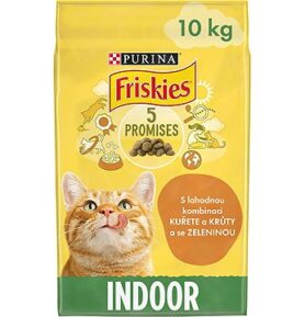 Friskies Indoor pro kočky chované v bytě s kuřetem a zeleninou 10 kg