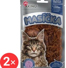 Akinu Králičí nudličky pro kočky 2 × 50 g