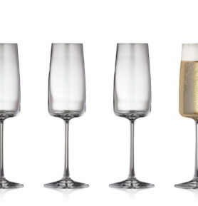 Lyngby Glas Sklenice na sekt Zero 30 cl (4 ks)