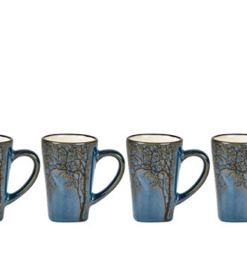 Villa Collection Hrnek na espresso se stromem Hela Dark Blue 0,1l (set 4 ks)