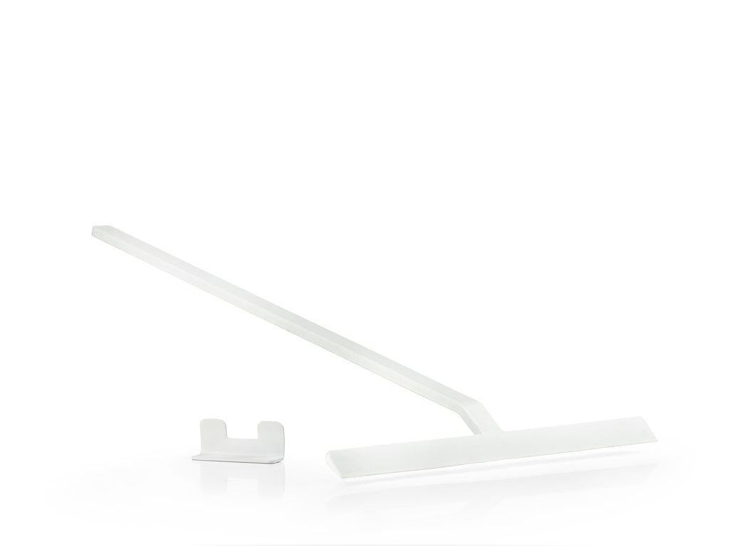 Zone Denmark Dlouhá koupelnová stěrk se stojánkem Rim White - Obrázek 2