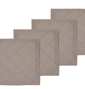 Södahl Kuchyňské ubrousky Tiles Damask Taupe (sada 4 ks)