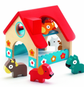 DJECO Dřevěná farma se zvířátky